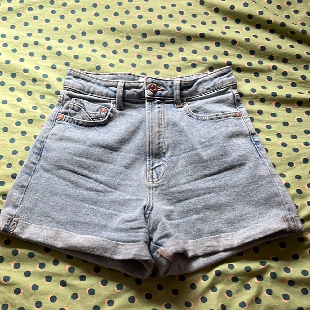 Denim mom shorts